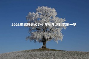 2023年武胜县公办小学招生划片范围一览