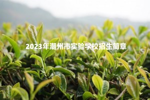 2023年潮州市实验学校招生简章(附招生范围)