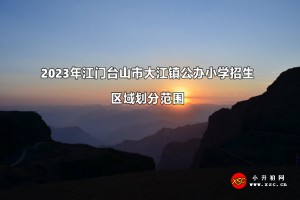 2023年江门台山市大江镇公办小学招生区域划分范围