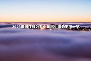 2023年通江县公办小学招生服务范围一览