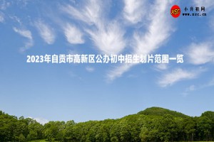 2023年自贡市高新区公办初中招生划片范围一览