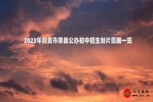 2023年自贡市荣县公办初中招生划片范围一览