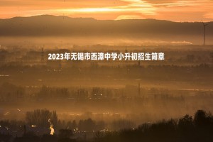 2023年无锡市西漳中学小升初招生简章(附招生范围)