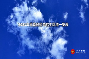 2023年灵璧县初中招生区域一览表(划片范围)