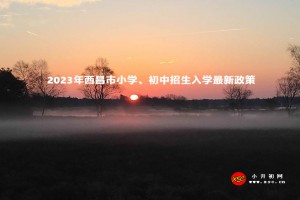 2023年西昌市小学、初中招生入学最新政策