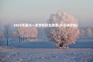 2023年嘉兴一实学校招生简章及收费标准(乒乓球项目)