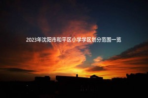 2023年沈阳市和平区小学学区划分范围一览