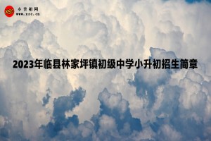 2023年临县林家坪镇初级中学小升初招生简章