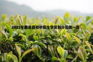 2023年都昌县初中招生学区划分范围一览