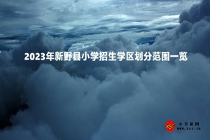 2023年新野县小学招生学区划分范围一览