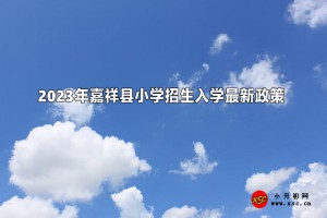 2023年嘉祥县小学招生入学最新政策