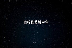 桐梓县蓉城中学收费标准(学费)及学校简介