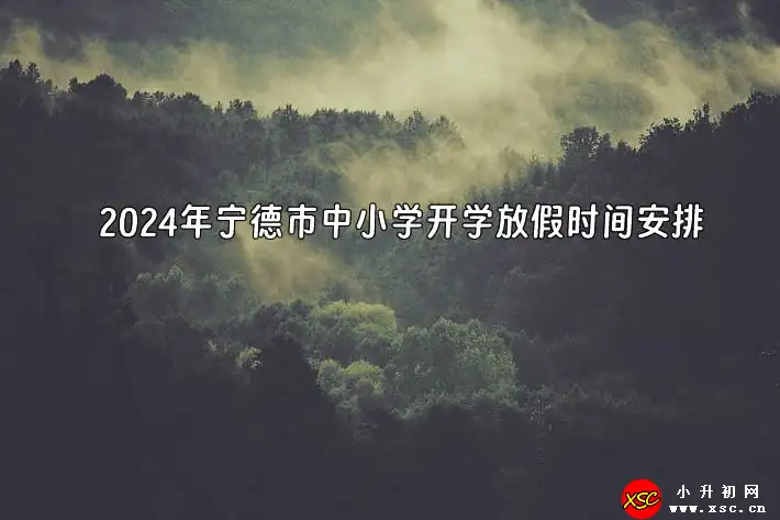 2024年宁德市中小学开学放假时间安排(寒暑假校历)