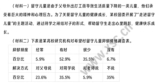 《留守儿童》阅读理解题及答案(阅读答案)