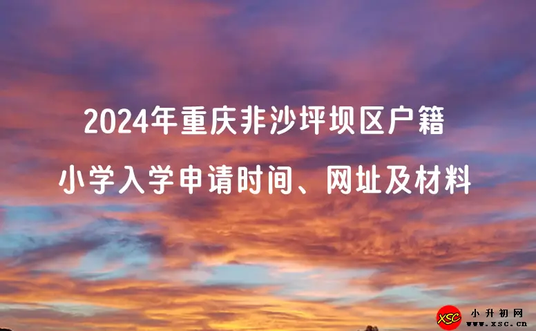 2024年重庆非沙坪坝区户籍小学入学申请时间、网址、流程及材料