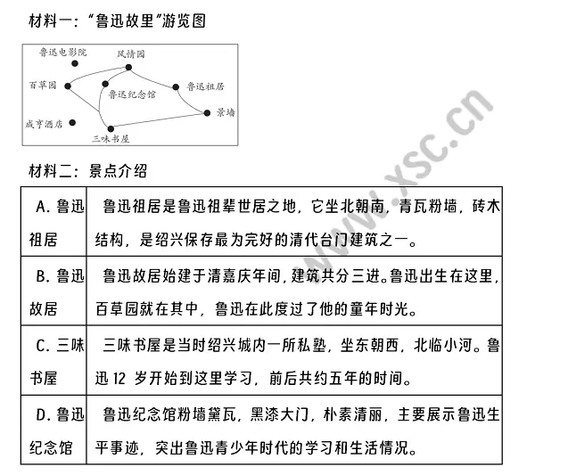 《鲁迅故里》阅读理解题及答案(阅读答案)