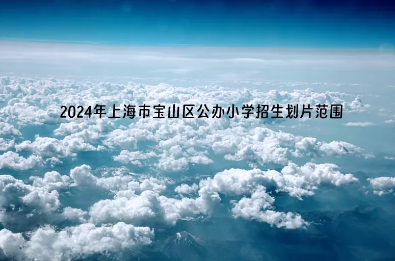 2024年上海市宝山区公办小学招生划片范围(招生地段)