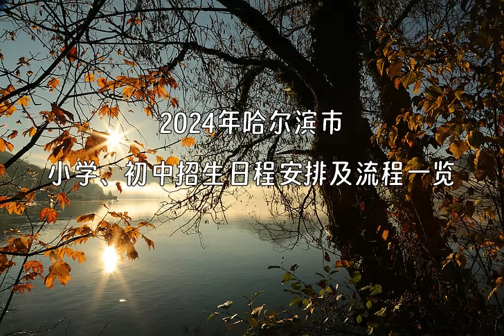 2024年哈尔滨市小学、初中招生日程安排及流程一览