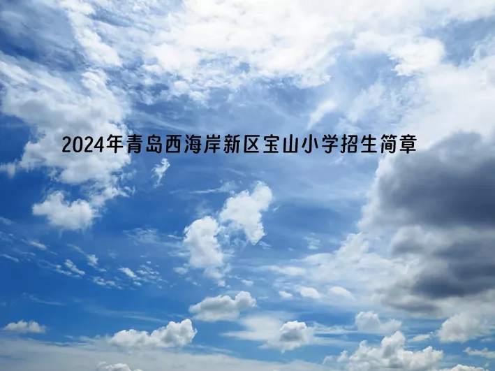 2024年青岛西海岸新区宝山小学招生简章(附招生范围)