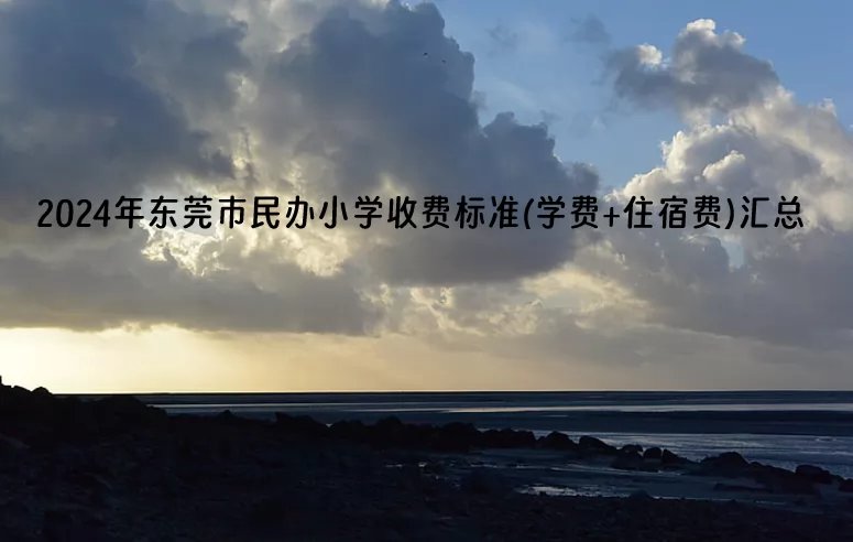 2024年东莞市民办小学收费标准(学费+住宿费)汇总