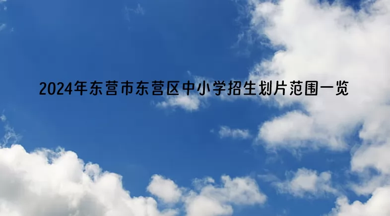 2024年东营市东营区中小学招生划片范围(小学初中学区范围)