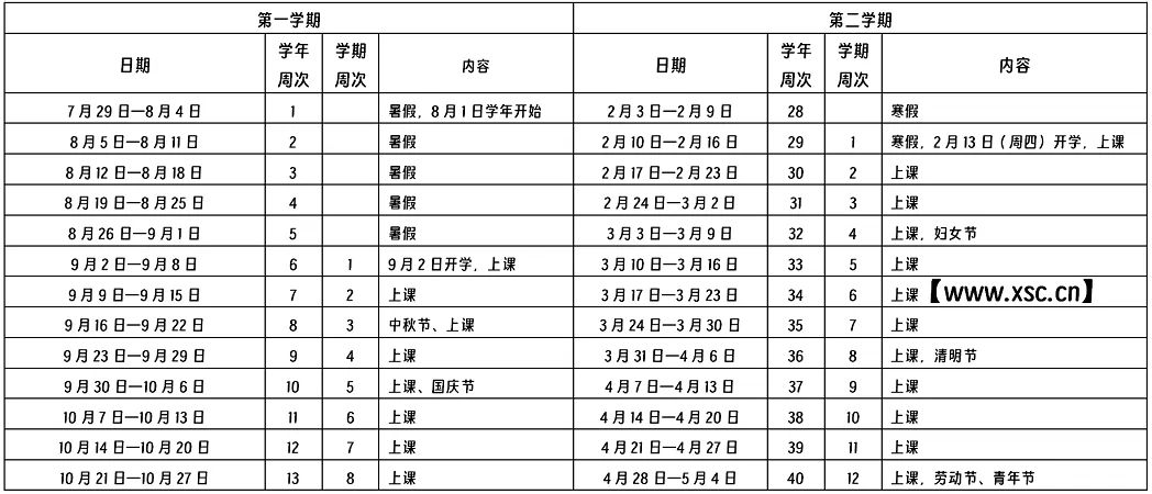 2025年广州市中小学开学放假时间安排(寒暑假校历)