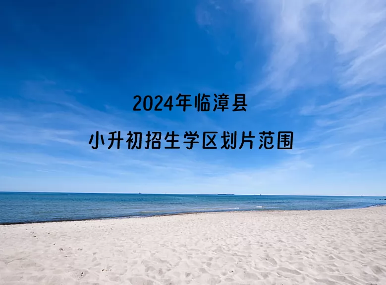 2024年临漳县小升初招生学区划片范围一览