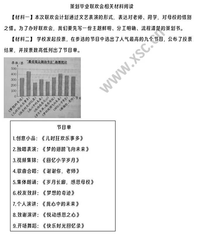 策划毕业联欢会阅读理解题及答案(阅读答案)