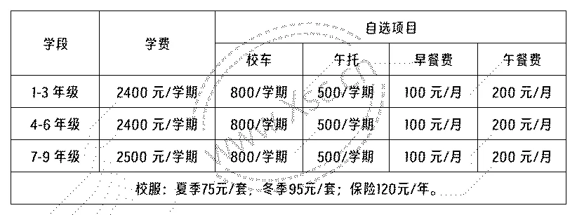 2023年北海市海城区博崇黄冈学校收【招简公布】费标准明细