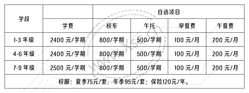 2024年北海市海城区博崇黄冈学校收【招简公布】费标准明细