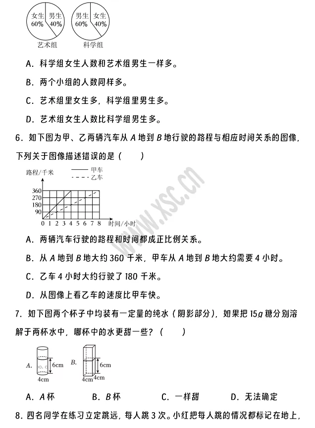 2024-2025年荆州市沙市区小升初数学考试试卷2