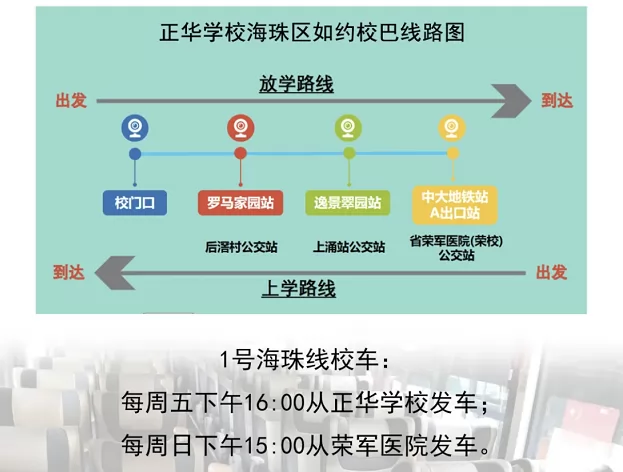 广州市番禺区北新正华学校校车路线