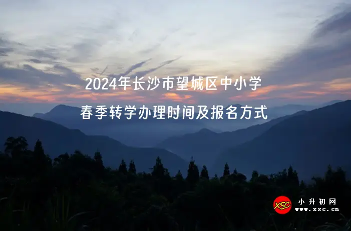 2024年长沙市望城区中小学春季转学办理时间及报名方式.webp