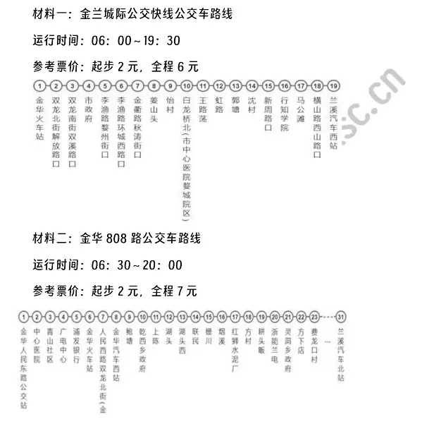 《公交车路线》阅读理解题及答案(阅读答案)