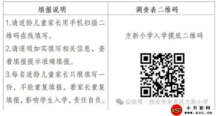 2024年西安市未央区方新小学摸底登记时间、范围及登记入口