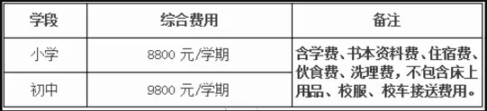 天长市博世实验学校收费标准