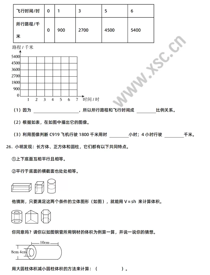 2024-2025年昆明市五华区小升初数学考试试卷5