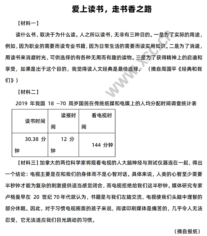 《爱上读书，走书香之路》相关材料