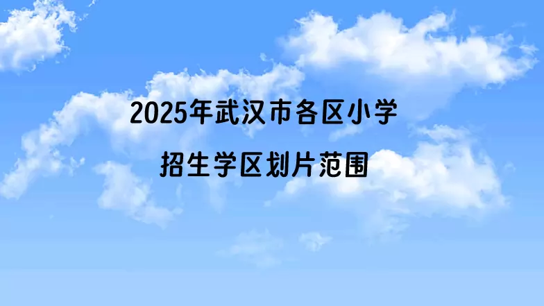 2025年武汉市各区小学招生学区划片范围数据