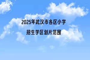 2025年武汉市各区小学招生学区划片范围数据参考